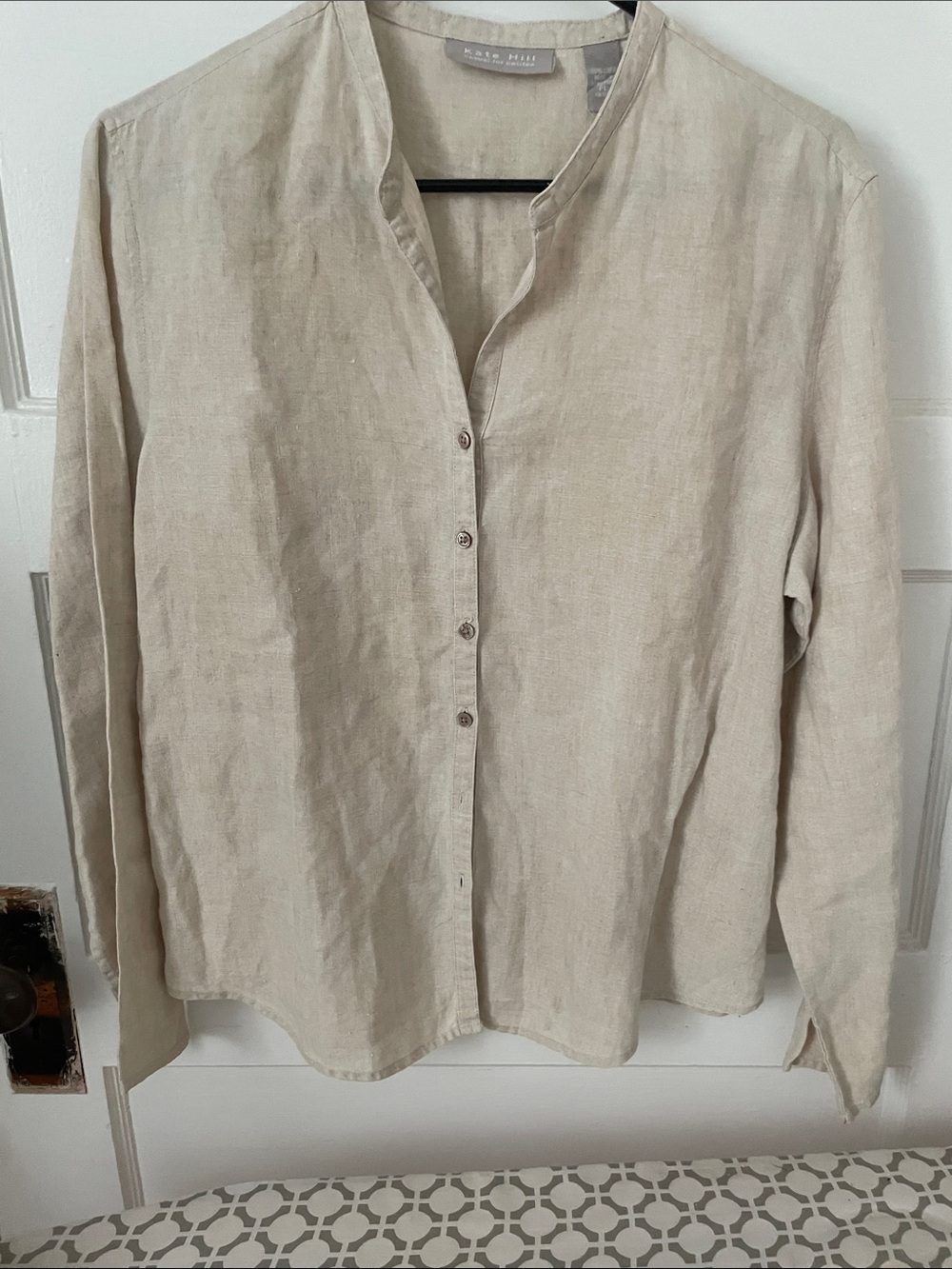 Kate Hill Linen Top Petite Large
